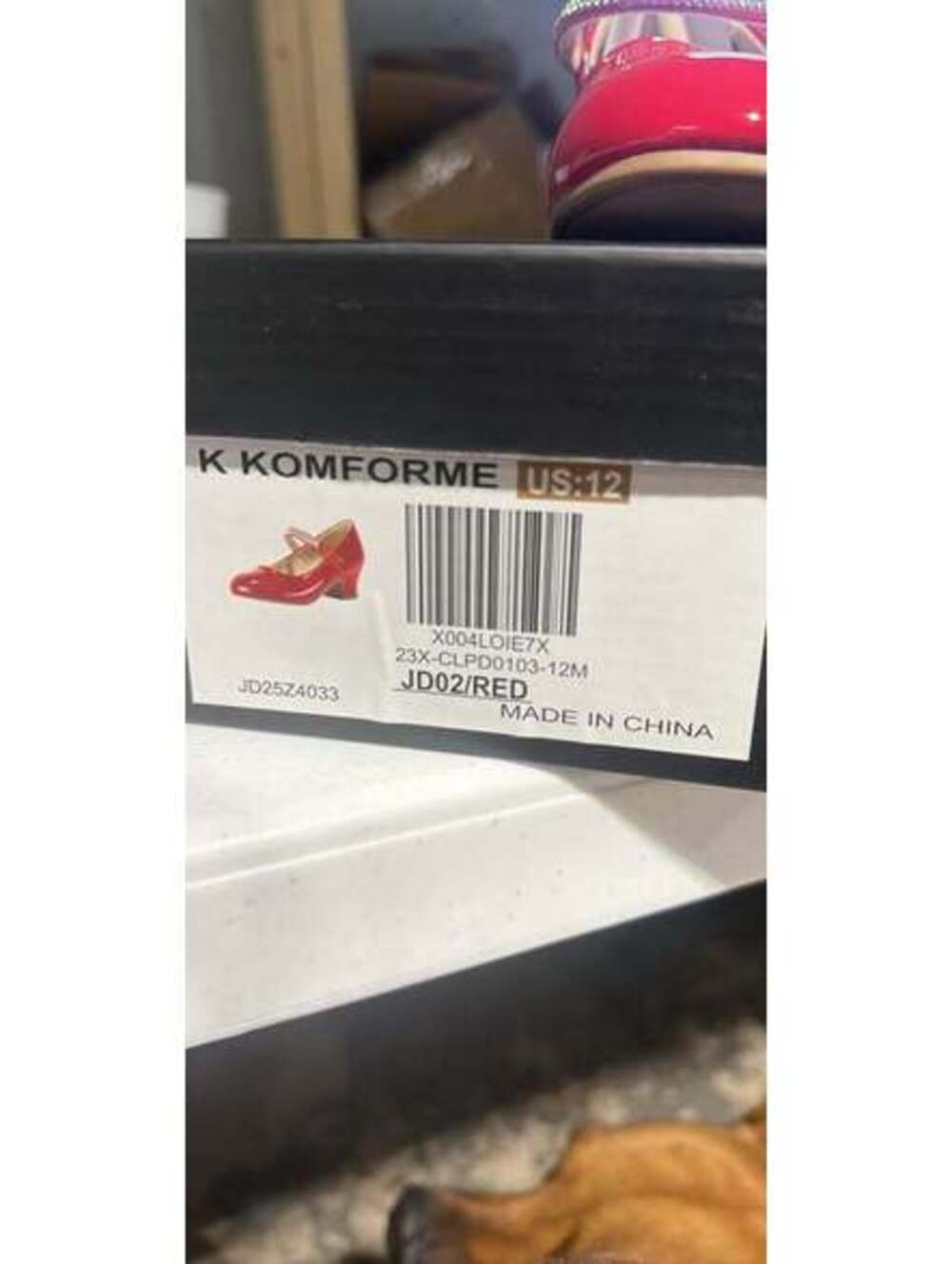 K Komforme Red Mary Jane Heels Size 12